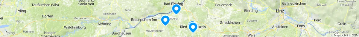 Kartenansicht für Apotheken-Notdienste in der Nähe von Gurten (Ried, Oberösterreich)